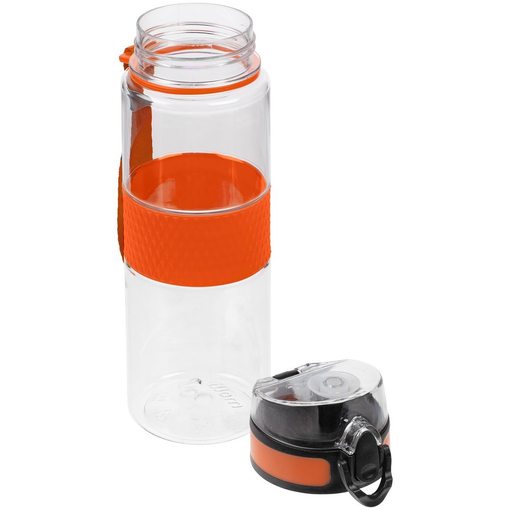 Бутылка для воды Fata Morgana, прозрачная с оранжевым