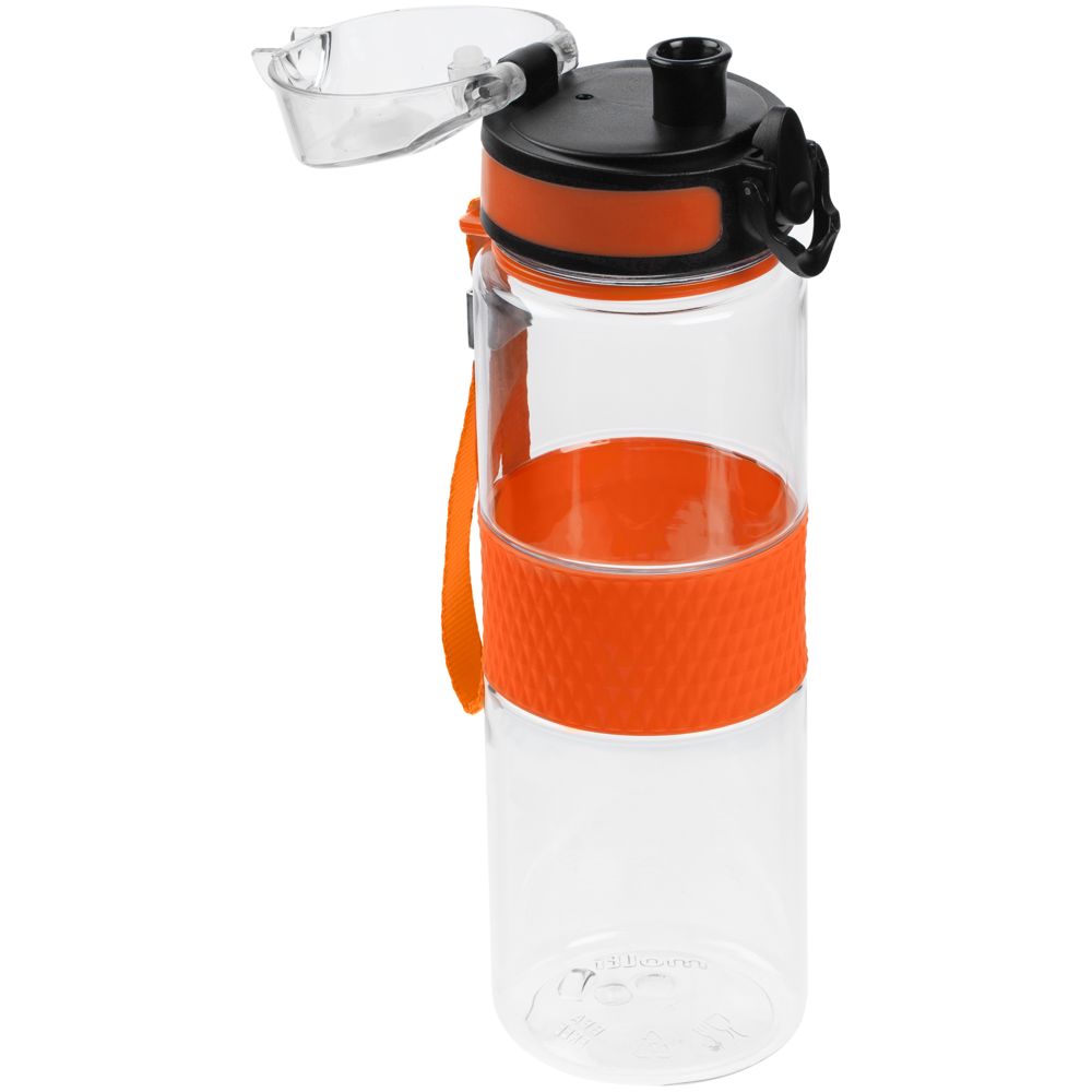 Бутылка для воды Fata Morgana, прозрачная с оранжевым