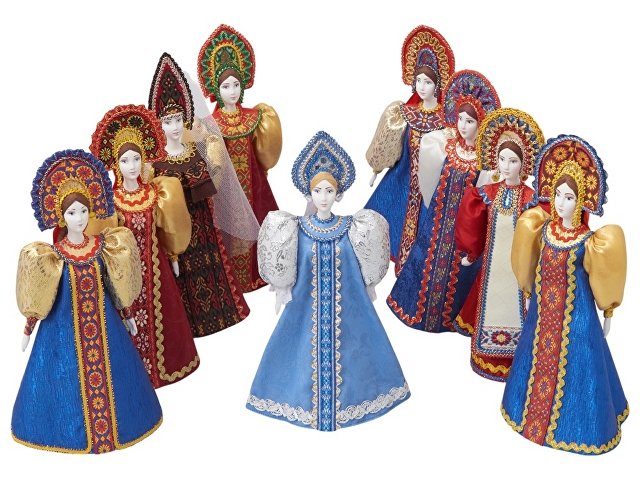 Подарочный набор: кукла фарфоровая, мёд с миксом из орехов