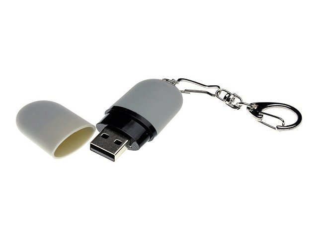 USB 2.0- флешка «Goutte Soft-touch» на 512 Мбайт каплевидной формы