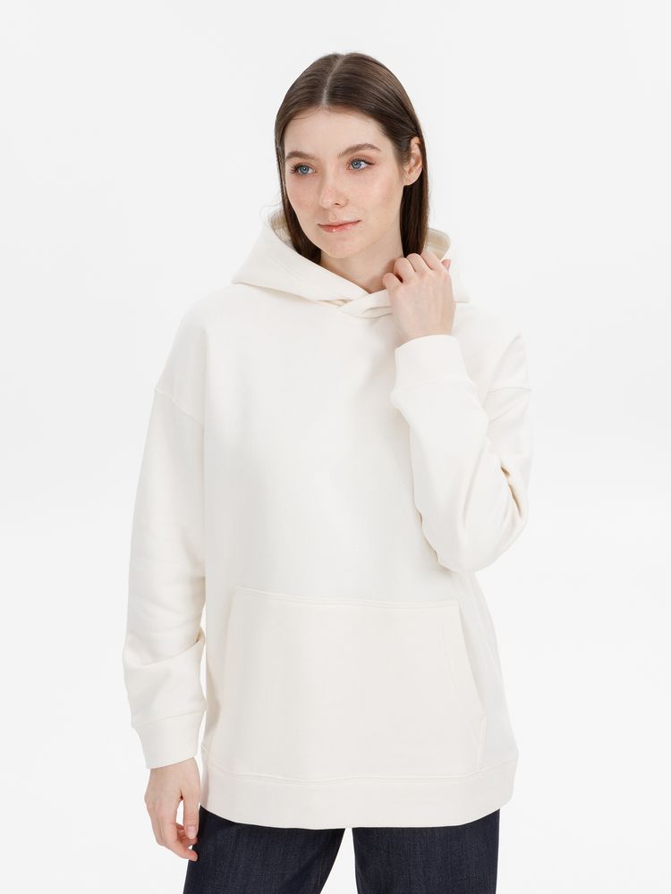 Худи оверсайз унисекс Snuggie, молочно-белое