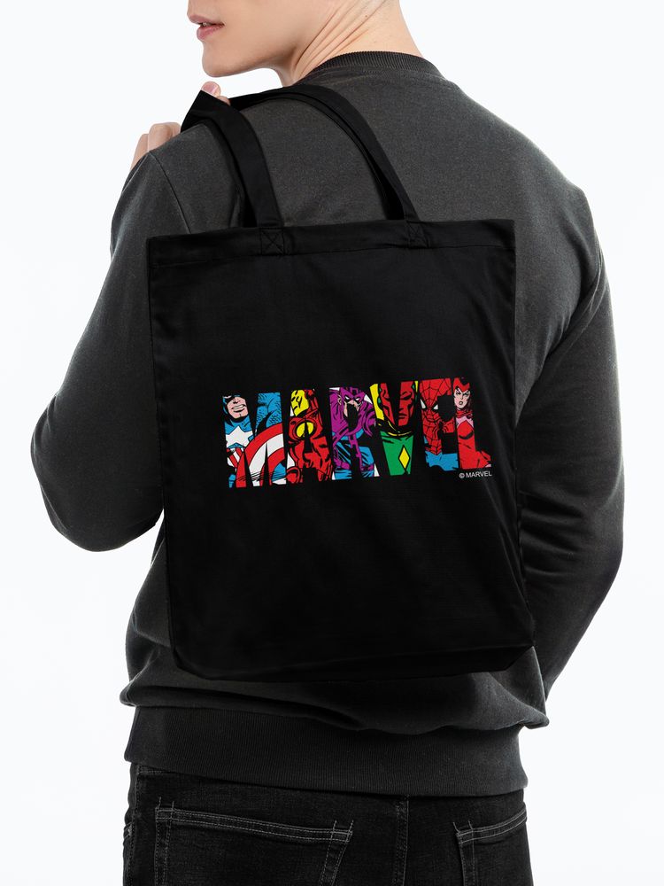 Холщовая сумка Marvel Avengers, черная