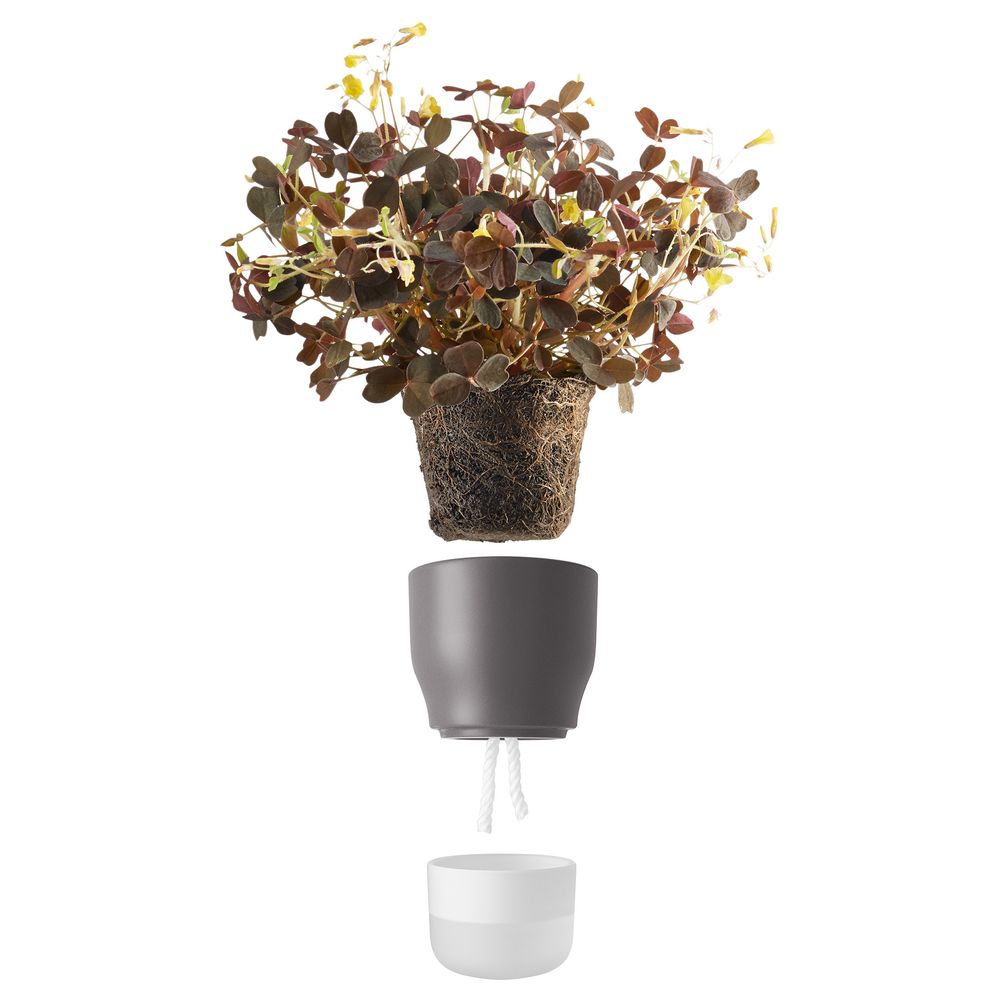 Горшок для растений Flowerpot, малый, серый