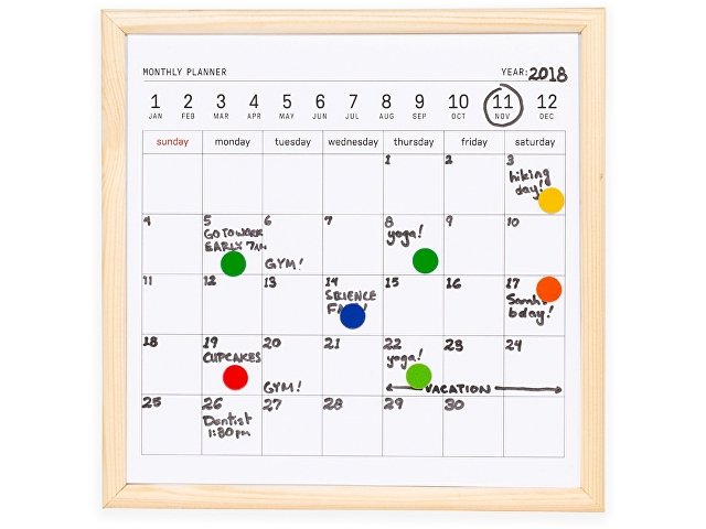Календарь для заметок с маркером «Whiteboard calendar»