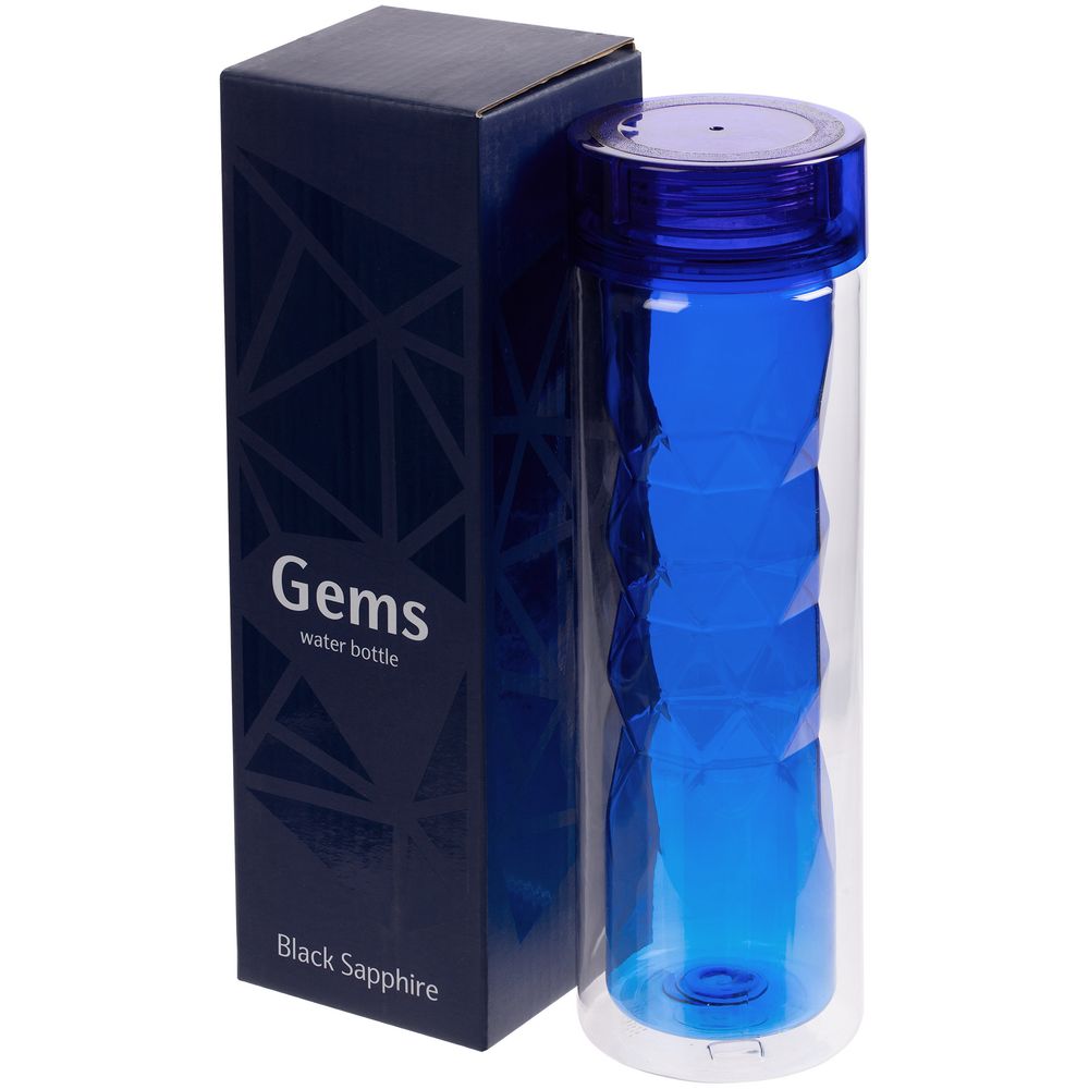 Бутылка для воды Gems Black Sapphire, черный сапфир