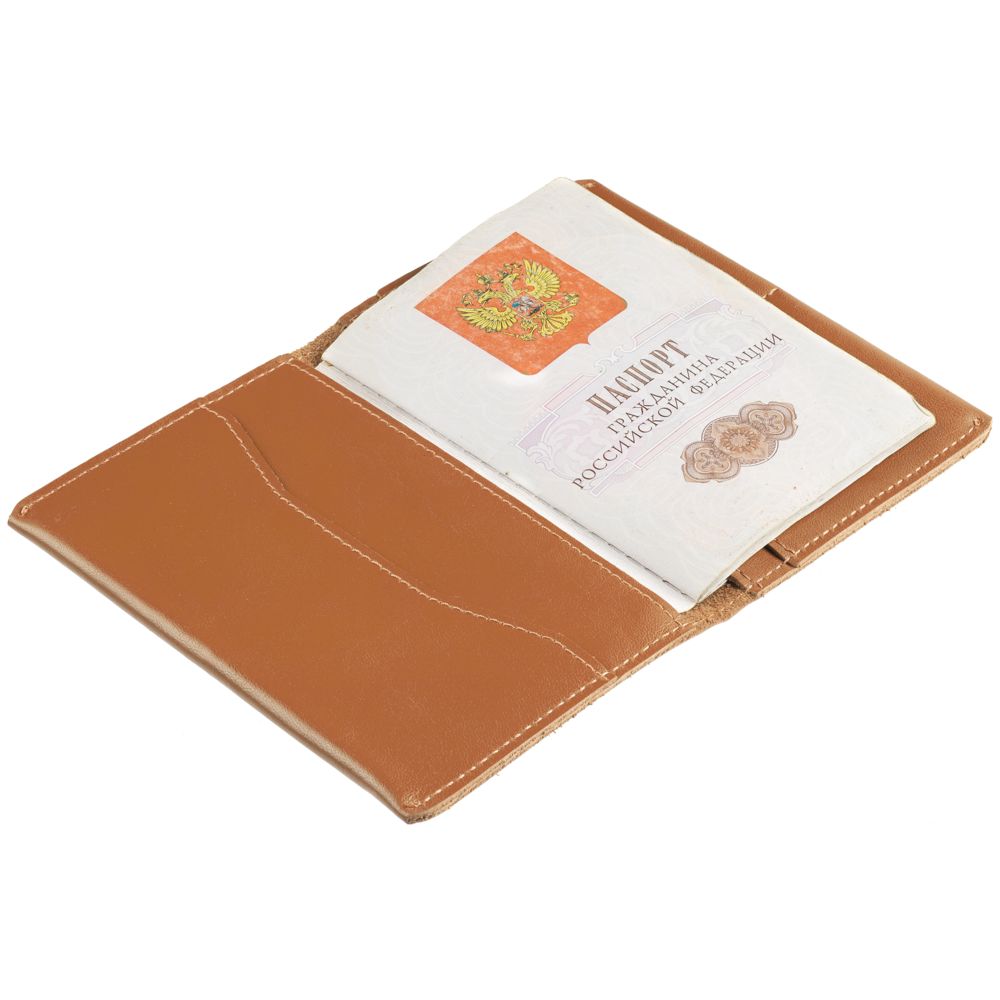 Обложка для паспорта Apache, светло-коричневая (camel)