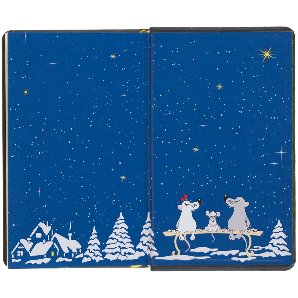 Ежедневник «Мышки на Луне», датированный, серый