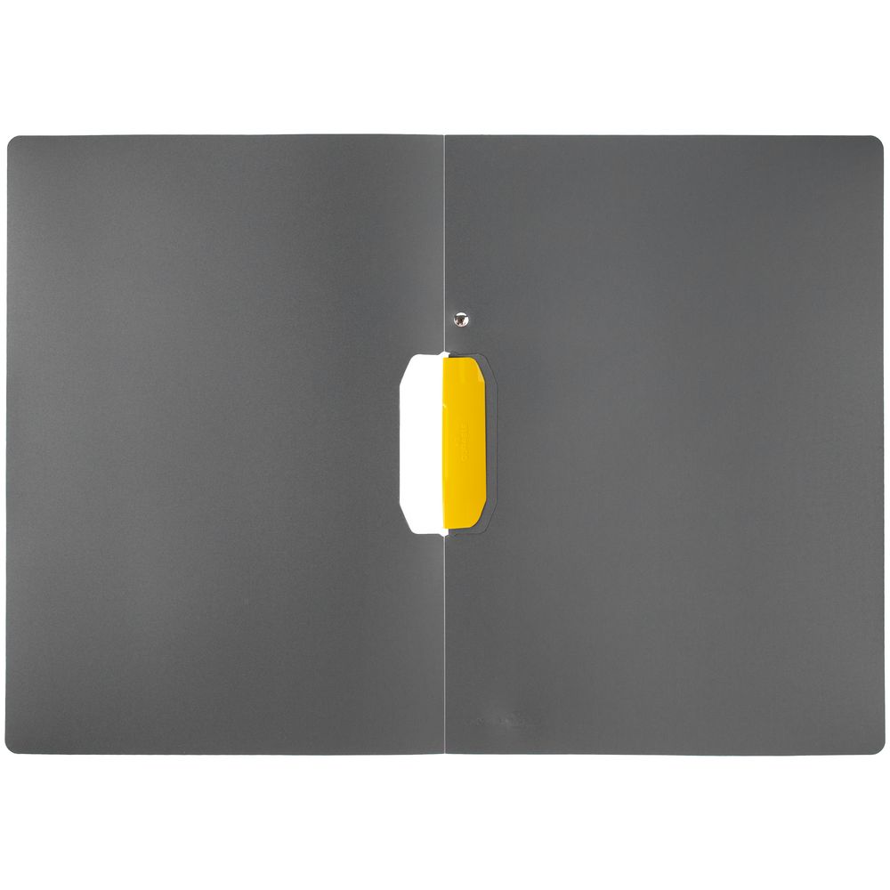 Папка Duraswing Color, серая с желтым клипом