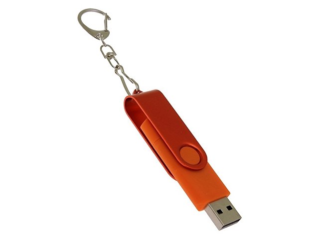 USB 3.0- флешка на 32 Гб с поворотным механизмом и дополнительным разъемом Type-C