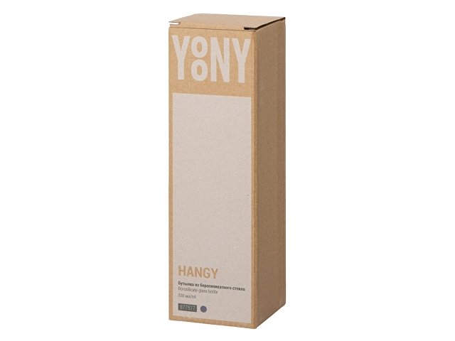 Бутылка из боросиликатного стекла «Hangy», 550 мл