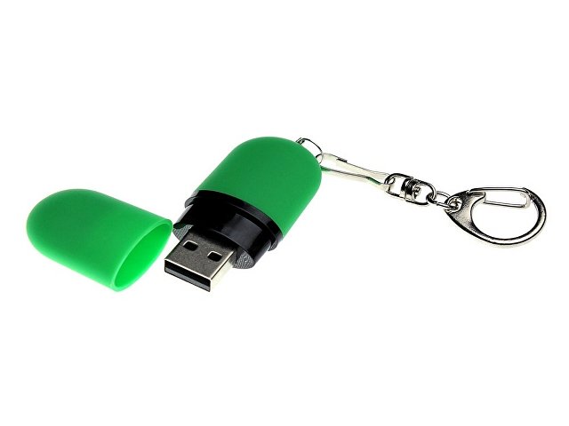 USB 2.0- флешка «Goutte Soft-touch» на 512 Мбайт каплевидной формы