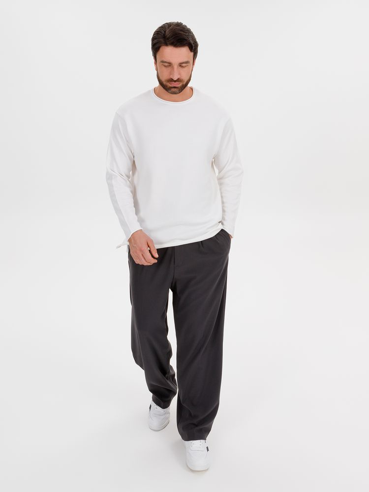 Лонгслив унисекс Siluetti Fuori, молочно-белый