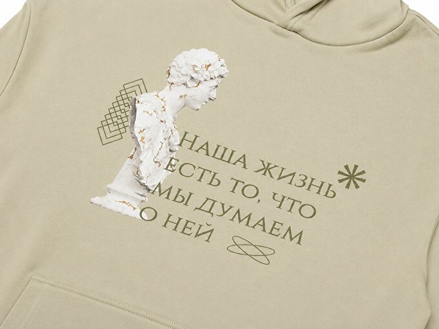 Толстовка с капюшоном оверсайз «Berlin» унисекс с текстильным принтером