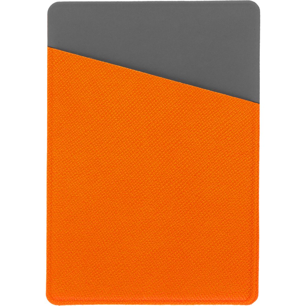 Картхолдер Dual, серо-оранжевый