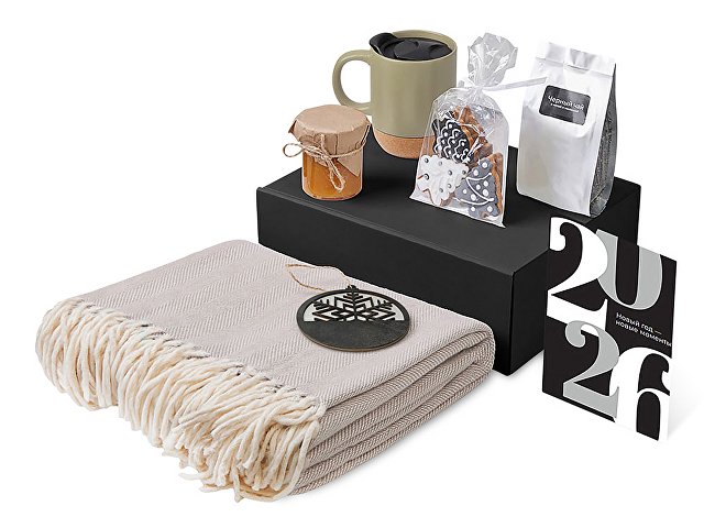 Подарочный набор «Re:Nest» с пледом, кружкой и вареньем