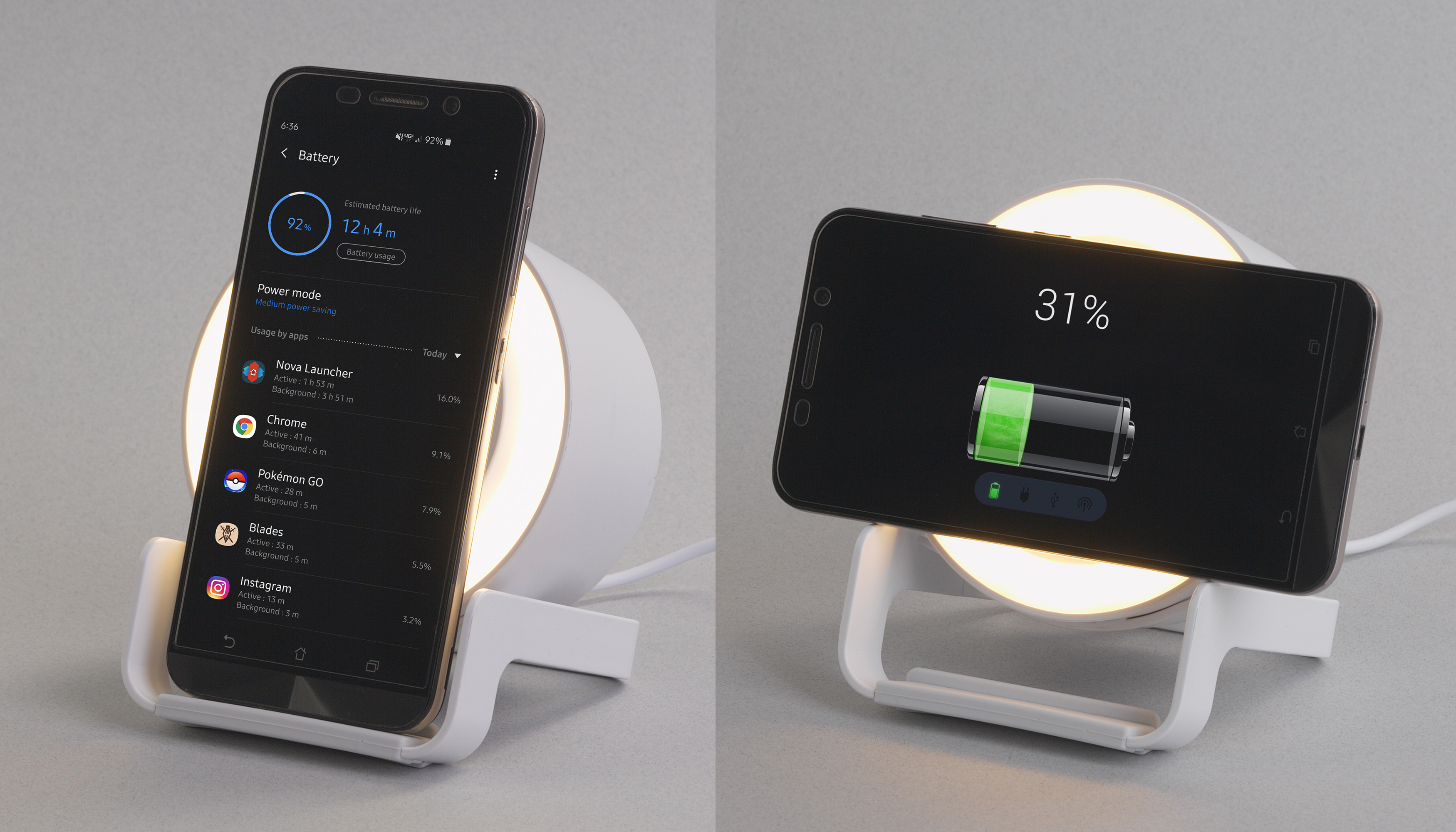 Bluetooth колонка-подставка "Smart Sound" с беспроводным (10W) зарядным устройством и лампой