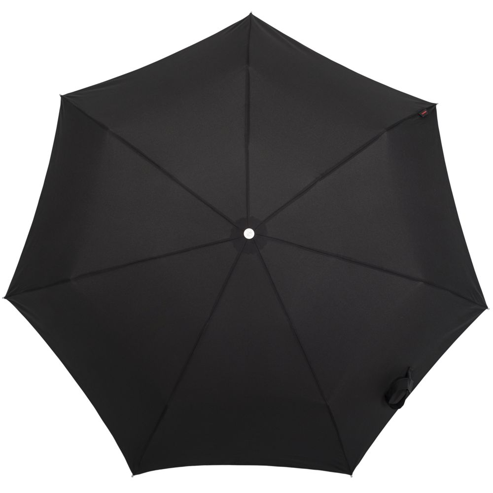 Складной зонт Alu Drop, 3 сложения, 7 спиц, автомат, черный