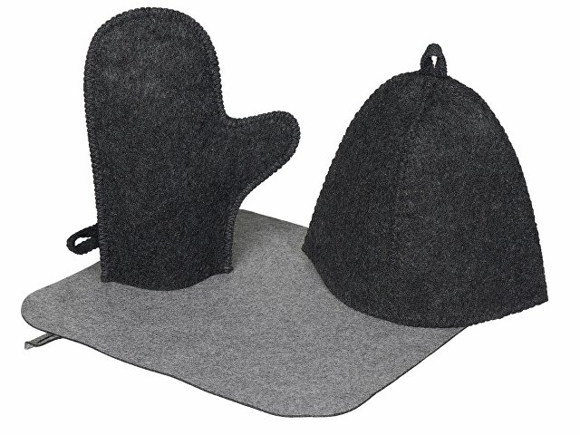 Банный набор из шапки, рукавицы и коврика «Calm»