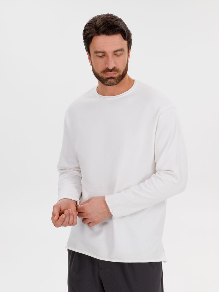 Лонгслив унисекс Siluetti Fuori, молочно-белый