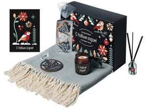 Подарочный набор «Re:Still» с пледом, свечой и диффузором