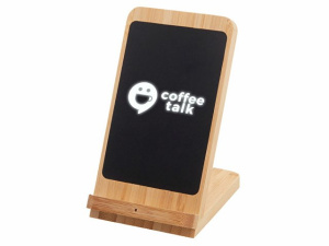 Беспроводное зарядное устройство 2-в-1 с подсветкой лого «Reedia S4», 15 Вт