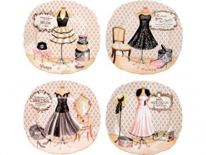 Набор  десертных тарелок «Высокая мода»