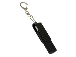 USB 2.0- флешка на 64 Гб с поворотным механизмом и дополнительным разъемом Type-C