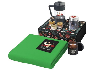 Подарочный набор «Re:Moments» с пледом, френчпрессом и медом Подарочный набор «Re:Moments» с пледом, френчпрессом и медом