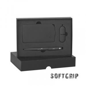 Набор "Камень" на 3 предмета, 4000 mAh /16Gb, с покрытием soft grip Набор "Камень" на 3 предмета, 4000 mAh /16Gb, с покрытием soft grip