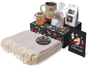 Подарочный набор «Re:Nest» с пледом, кружкой и вареньем