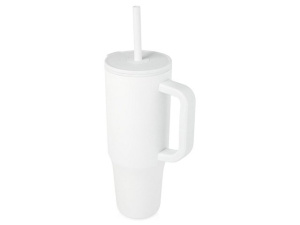 Герметичная термокружка «Brady» с силиконовой трубочкой, переработанная сталь, 900 мл