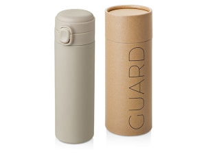 Вакуумная термокружка c кнопкой «Guard», soft-touch, 400 мл, тубус Вакуумная термокружка c кнопкой «Guard», soft-touch, 400 мл, тубус
