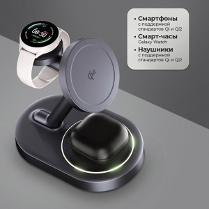 Беспроводная зарядная станция 3 в 1 MagSafe QI2 NEO Galaxy Беспроводная зарядная станция 3 в 1 MagSafe QI2 NEO Galaxy