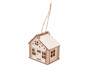Деревянная подвеска на елку с подсветкой «Lumihut»
