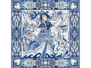 Платок «Царевна-Лебедь» 100% шелк