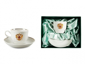 Чайная пара фарфоровая «Российская»