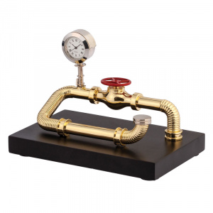 Подставка-визитница с часами «Трубопровод»