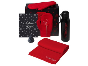 Подарочный набор «Re:Air» с варежками, шарфом и термосом