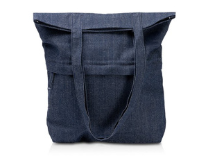 Сумка из переработанной джинсовой ткани «Кирк» с передним карманом на молнии