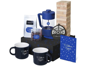Подарочный набор «Re:Together» с френчпрессом, кружками и дженгой Подарочный набор «Re:Together» с френчпрессом, кружками и дженгой