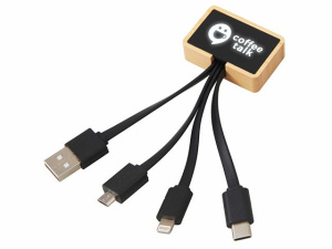 Кабель 3-в-1 с подсветкой лого «Reedia S6» Кабель 3-в-1 с подсветкой лого «Reedia S6»