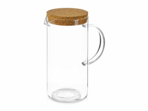 Стеклянный кувшин с крышкой из пробки «Fiz» Стеклянный кувшин с крышкой из пробки «Fiz»