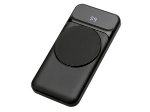 Магнитный беспроводной внешний аккумулятор со встроенными кабелями «Мэни», 10000 мАч Магнитный беспроводной внешний аккумулятор со встроенными кабелями «Мэни», 10000 мАч