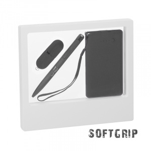 Набор "Камень" на 3 предмета, 4000 mAh /16Gb, с покрытием soft grip