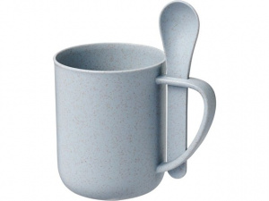 Чашка с ложкой «Rye» из пшеничной соломы Чашка с ложкой «Rye» из пшеничной соломы