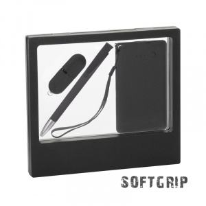 Набор "Камень" на 3 предмета, 4000 mAh /16Gb, с покрытием soft grip