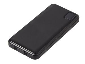 Внешний аккумулятор со встроенными кабелями «Фрэйм Квик», быстрая зарядка, 10000 мАч